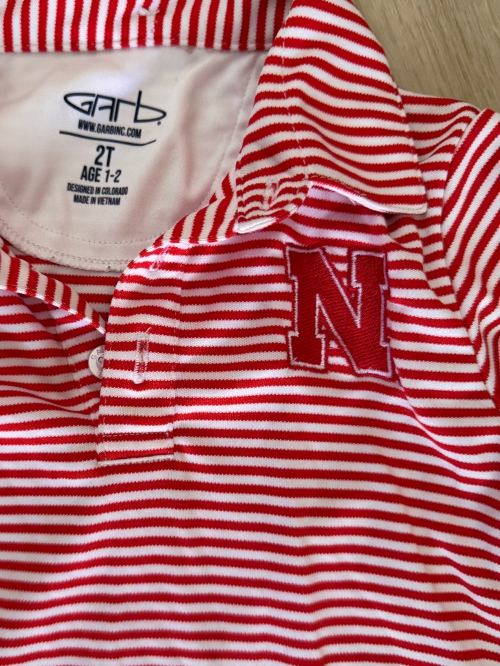 Garb little boy polo 2T Nebraska